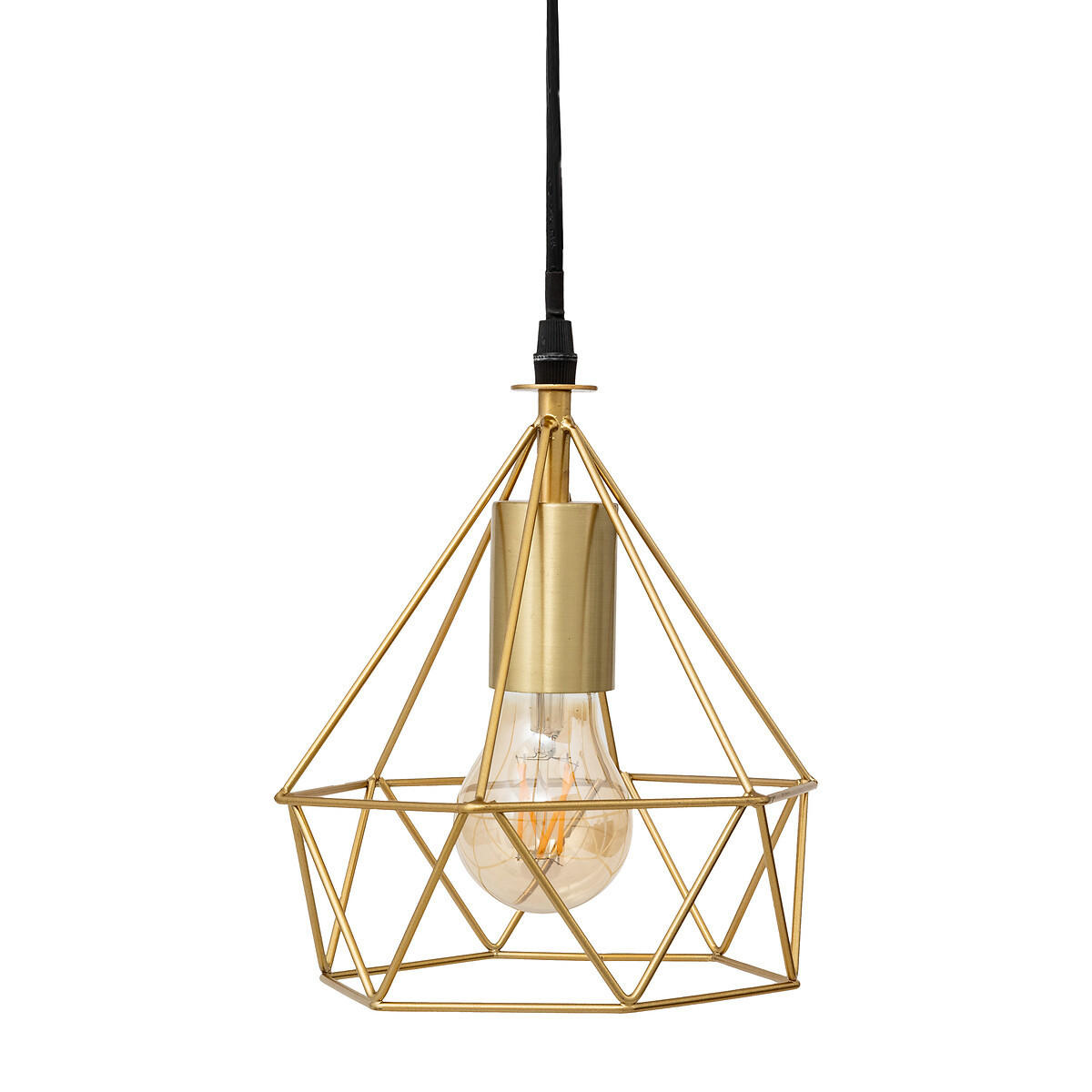 HÄNGELAMPE Ida geometrisch gold Ø 17 cm - Goldfarben, Metall (19/17/100cm) - Atmosphera Createur d´interieur