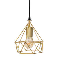 HÄNGELAMPE Ida geometrisch gold Ø 17 cm - Goldfarben, Metall (19/17/100cm) - Atmosphera Createur d´interieur