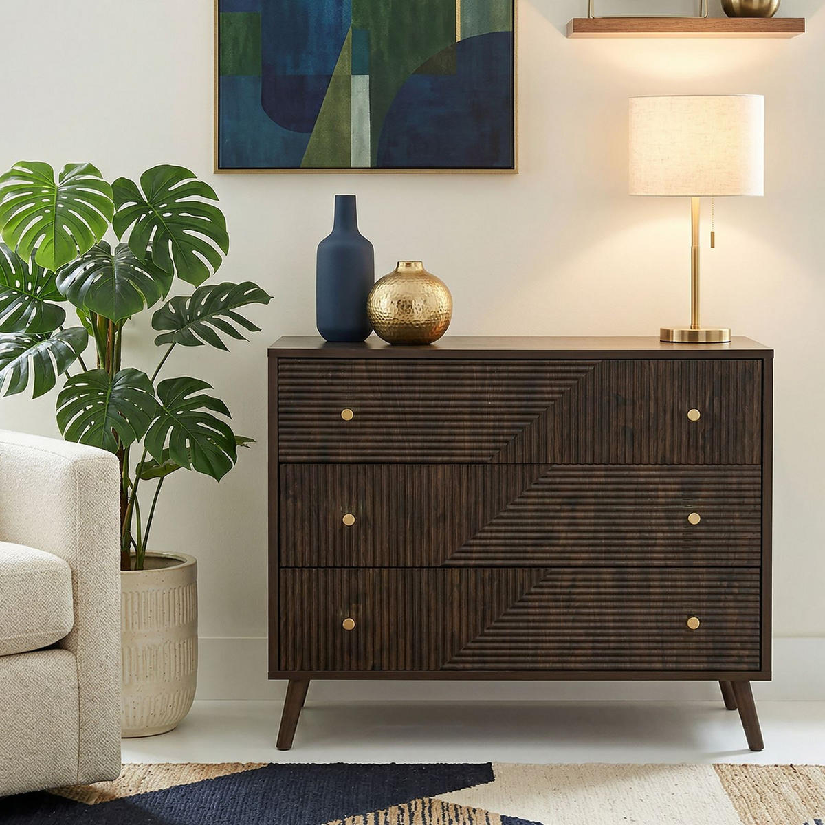 KOMMODE LIVIA dunkelbraun - Dunkelbraun, Holzwerkstoff (80/75/40cm) - IDIMEX