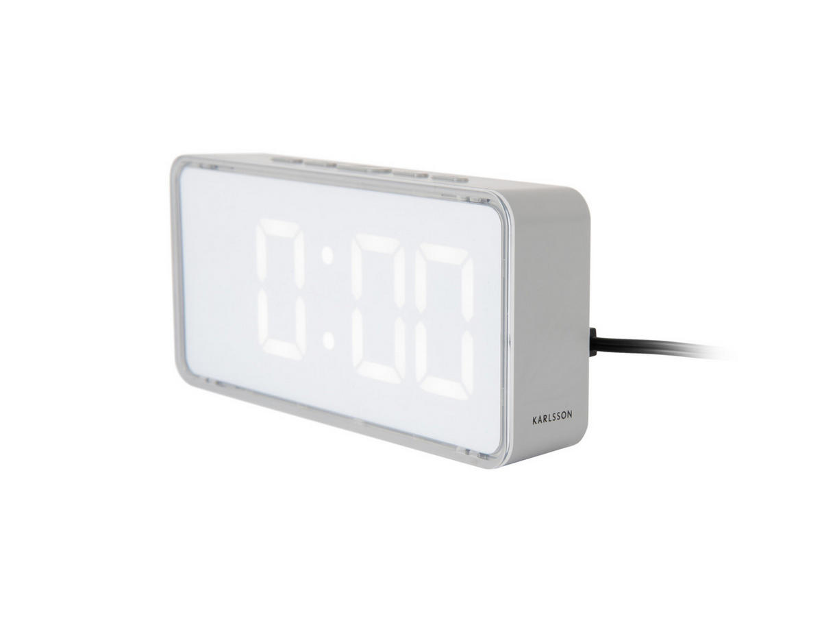 WECKER Audaz 14/2/6 cm - Weiß, Kunststoff (2/6/14cm) - Karlsson