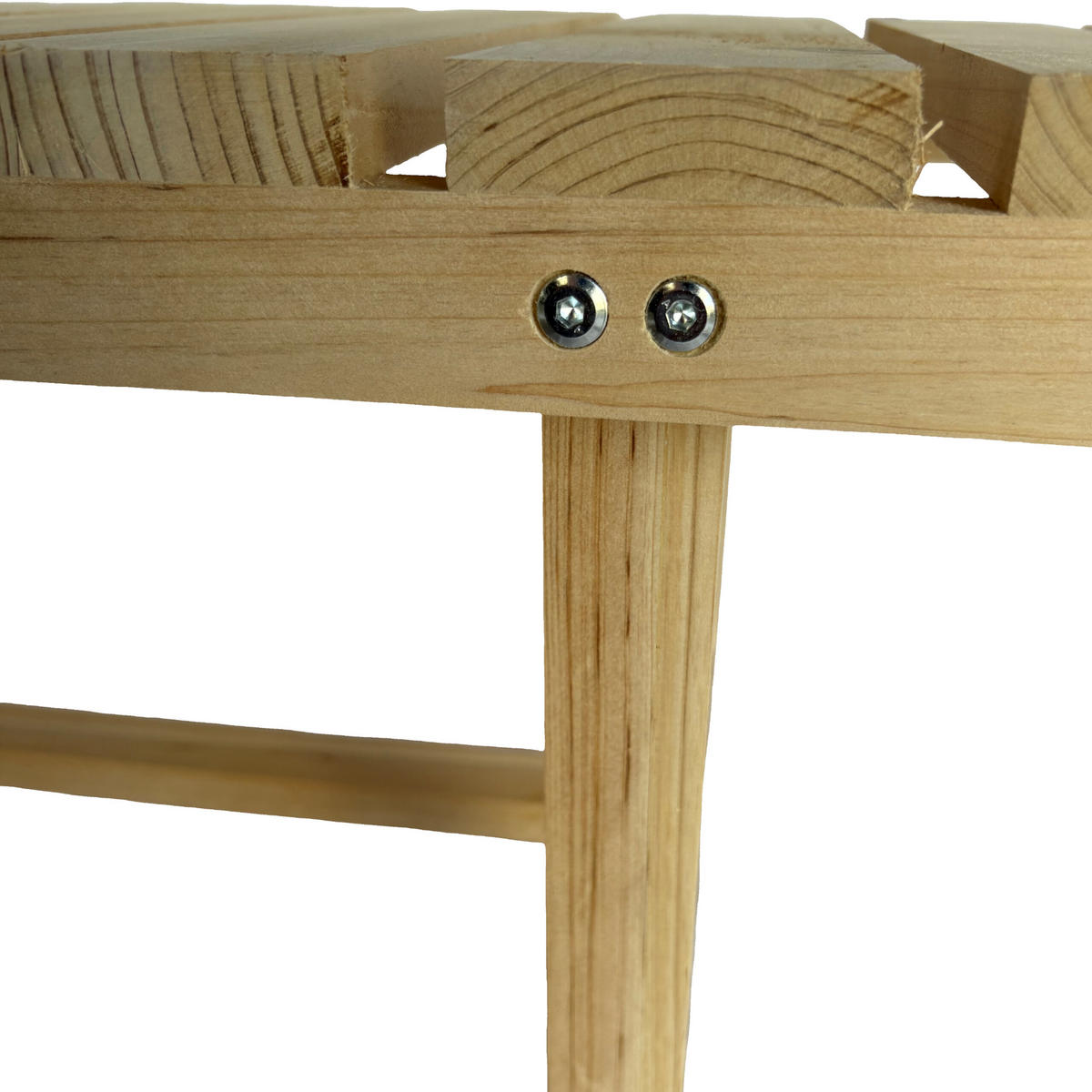 GARTENBANK - Hellbraun, Holz (110/35/38cm) - Relaxdays