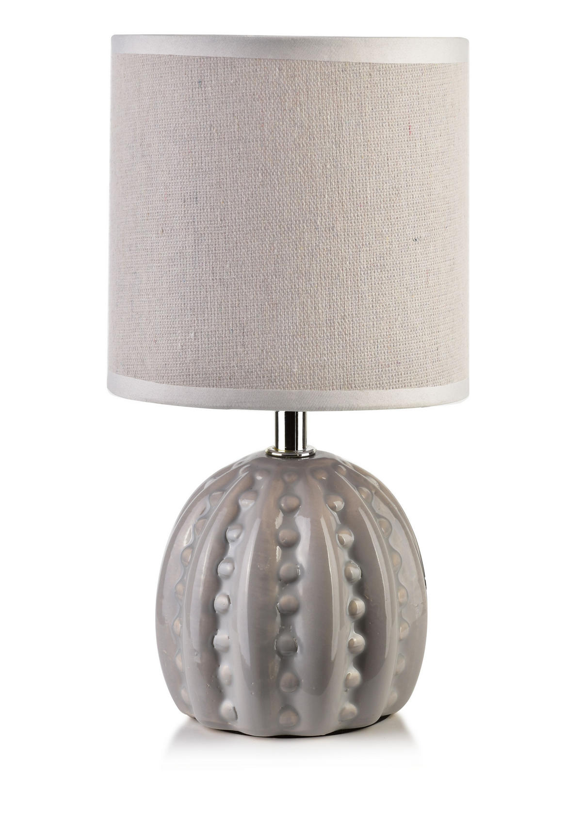 TISCHLAMPE Leti Grau 13/13/18.5 cm Keramik - Grau, Keramik (13/13/18.5cm) - Mondex