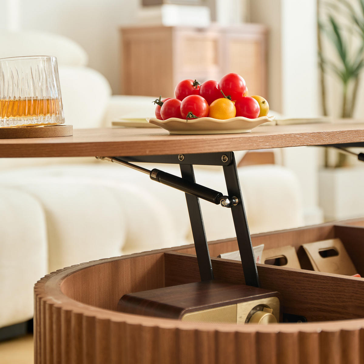 COUCHTISCH Rund Braun 100 x 48 x 41 cm - Braun, Holz (48/100/41cm) - Nordlys