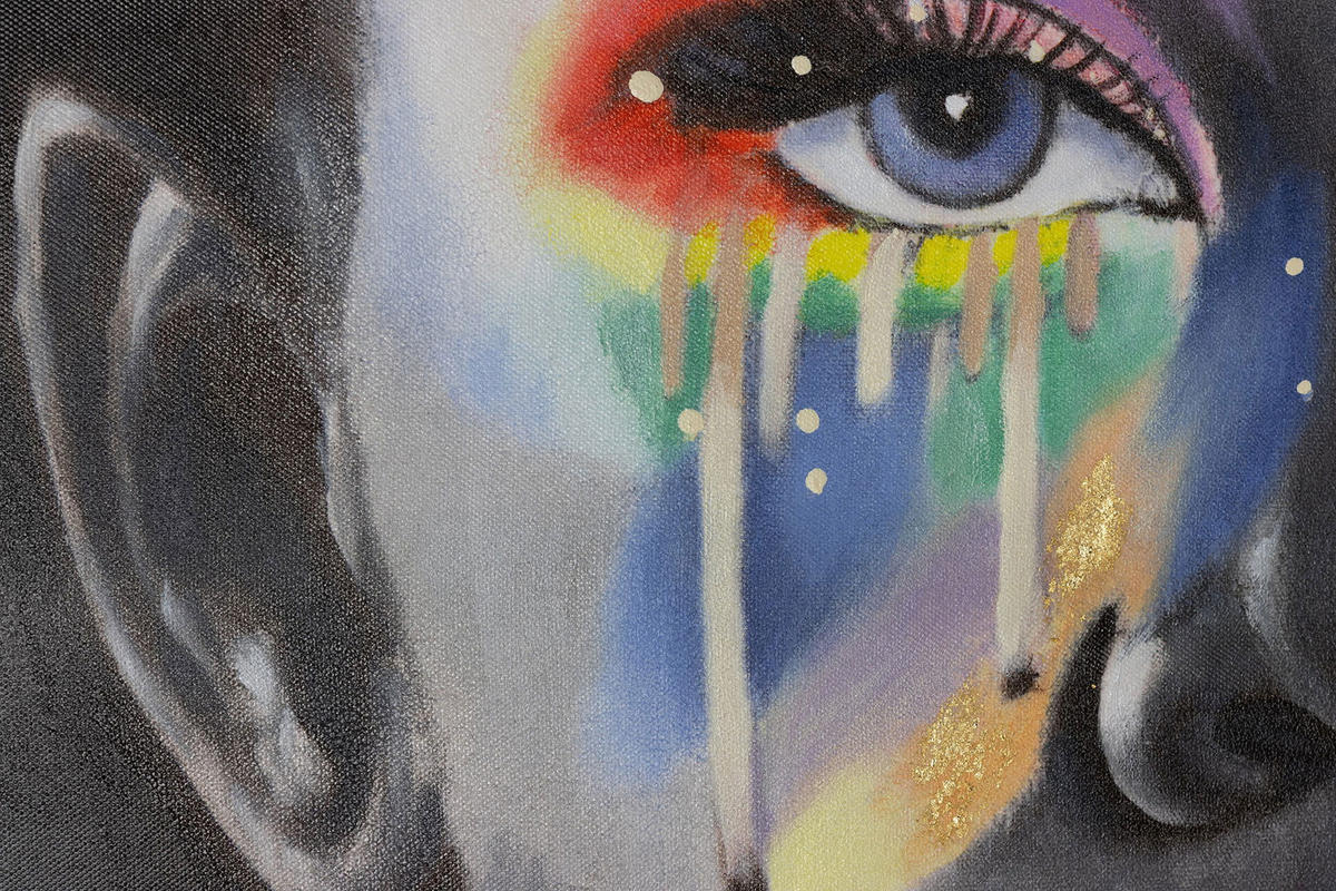 ACRYLBILD HANDGEMALT 60/90 cm - Multicolor, Holz/Textil (60/90cm) - KUNSTLOFT