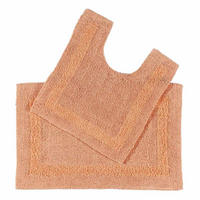 BADGARNITUR 2-teilig, Badematte & WC-Vorleger, wendbar - Orange, Textil (50/80cm) - Homescapes