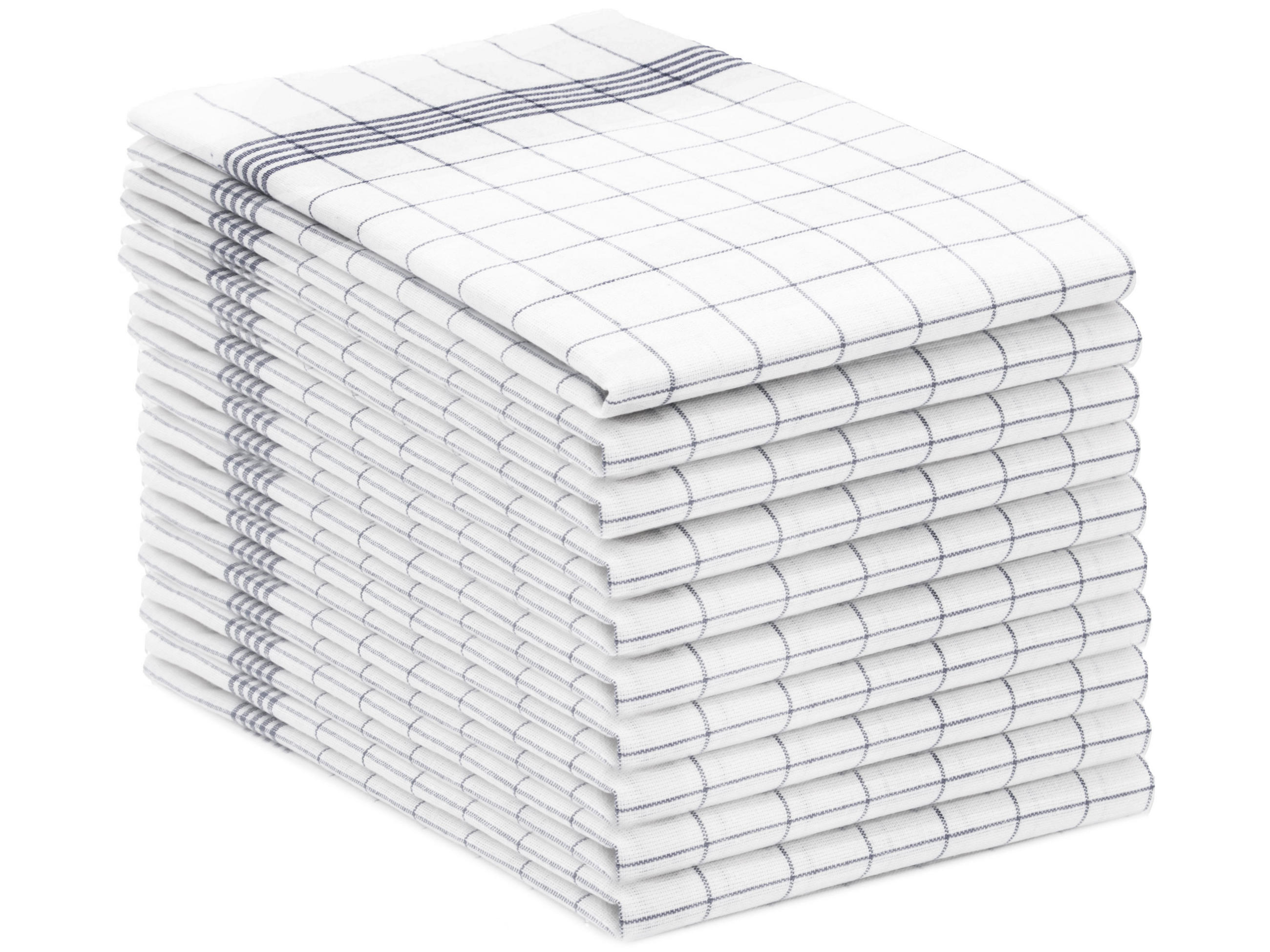 GESCHIRRTÜCHER, 10er-Set, 50x70 cm, 100% Baumwolle, Grau - Anthrazit, Textil (50/70cm) - Zollner