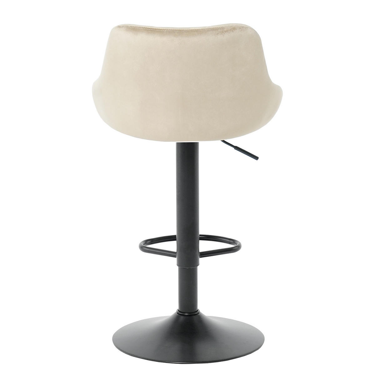 BARSTUHL - 2er-Set - Metall / Textil - Beige, Textil/Metall (46/83/49cm) - home24