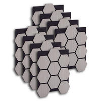AKUSTIKPANEEL Hexagon Grau 8 Stück - Grau, Holz (62/76/2cm) - Homestyle4u