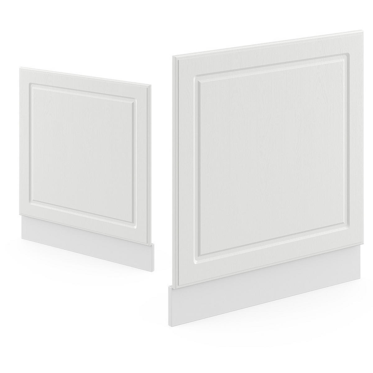 FRONTBLENDE R-Line Weiß Landhaus 60 cm, AP Anthrazit - Creme/Weiß, Holzwerkstoff (60/57.2/1.6cm) - Vicco