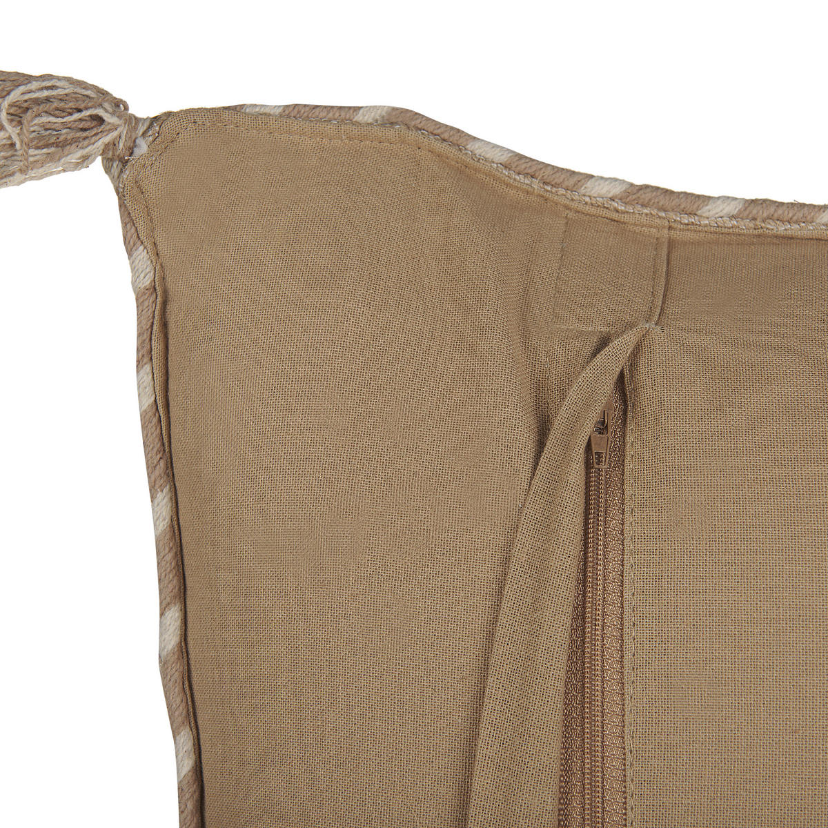 DEKOKISSEN Beige 45/45 cm Erigeron - Beige, Naturmaterialien (45/45/10cm) - Beliani