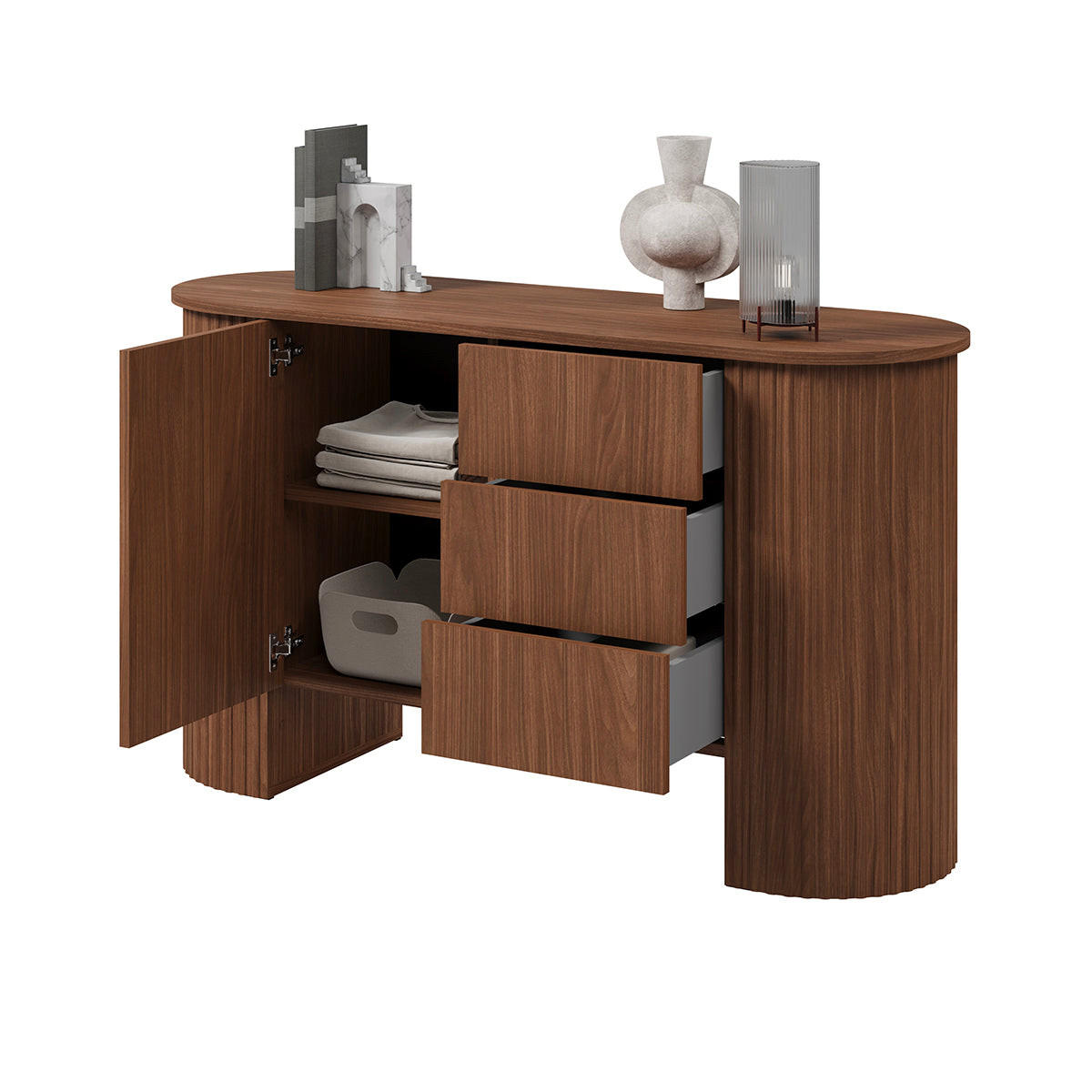 ŠIROKÁ KOMODA Canopée Drevo - hnedá, kompozitné drevo (139/80/45cm) - Petits-meubles