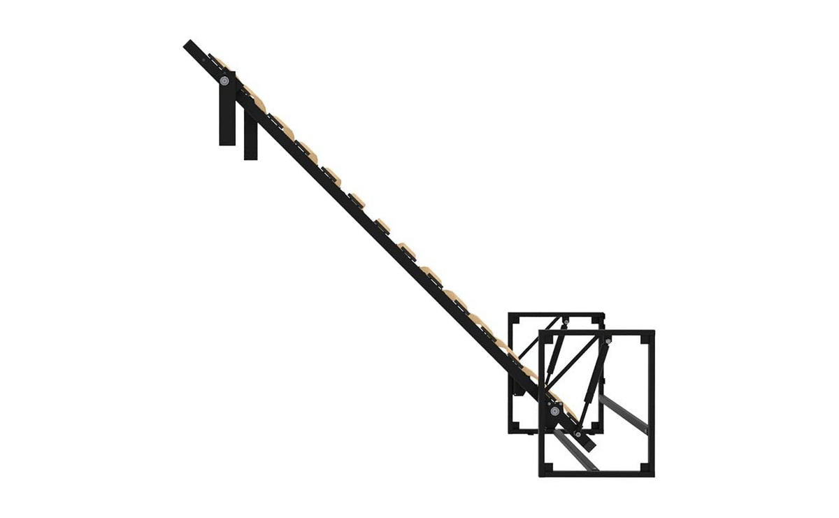 WANDBETT Morphy Classik Modulares SizeFlex- und TypeFlex-System - 96x190 Vertikal - Schwarz, Holz (96/190cm) - WallBedKing