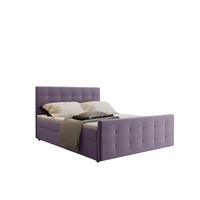 BOXBETT Mit Bettkasten Matratze Topper AMOR Lila 180x200 cm H3-Bonell - Lila, Holz/Textil (180/200cm) - Kaiser Möbel
