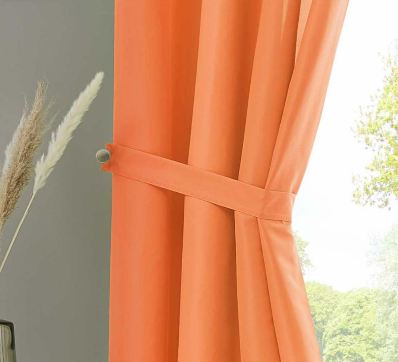Voile Store Mit Smokband – Orange, 175x375 Cm, Made In Germany