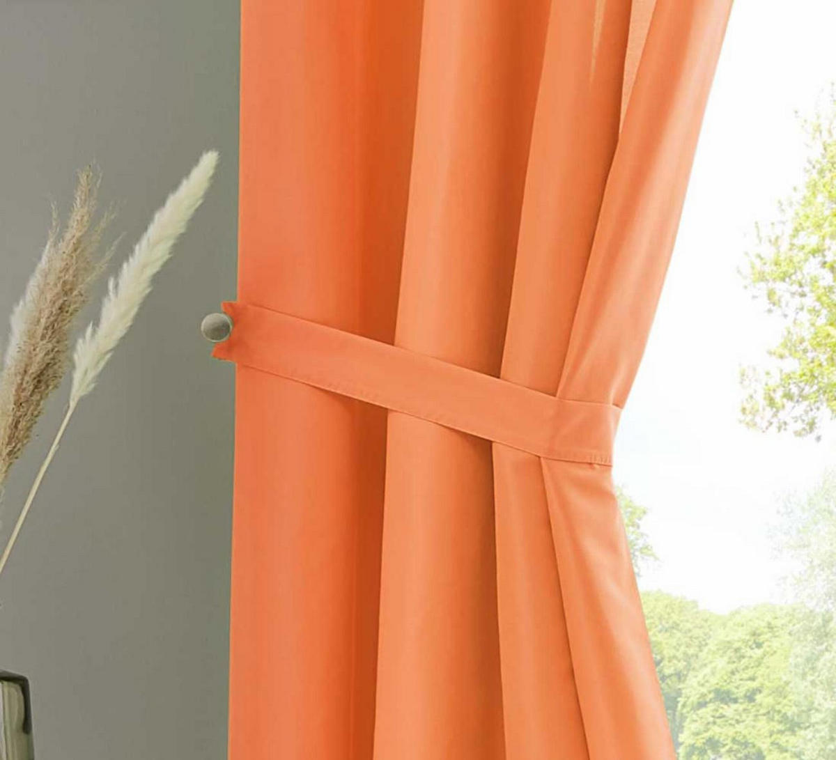 VORHANG 2ER SET BERLIN HxB 245x140cm Orange - Orange, Textil (140/245/245cm) - Gardinenbox