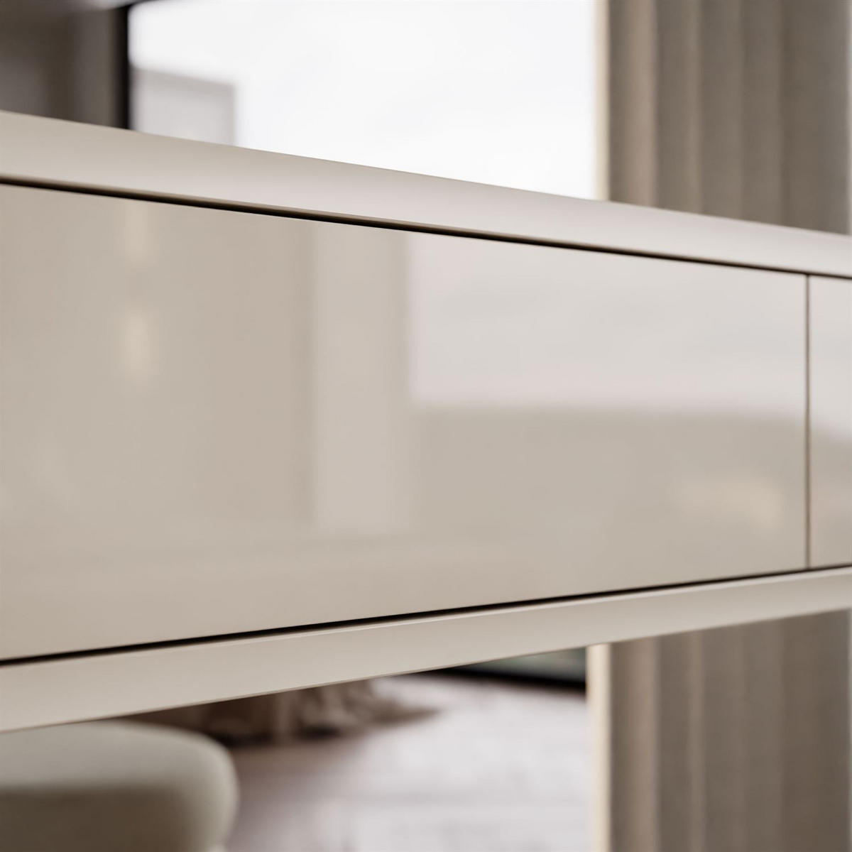 KONSOLE Glamour hängend PUSH OPEN - Kaschmir, Holzwerkstoff (100/15/42cm) - Lookway