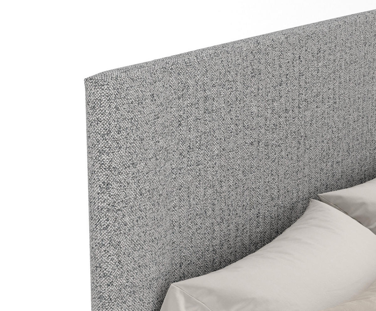 POLSTERBETT Etero Dunkelgrau 120/200 cm im Webstoff - Wengefarben/Dunkelgrau, Holz/Holzwerkstoff (120/200cm) - Maison de Reve