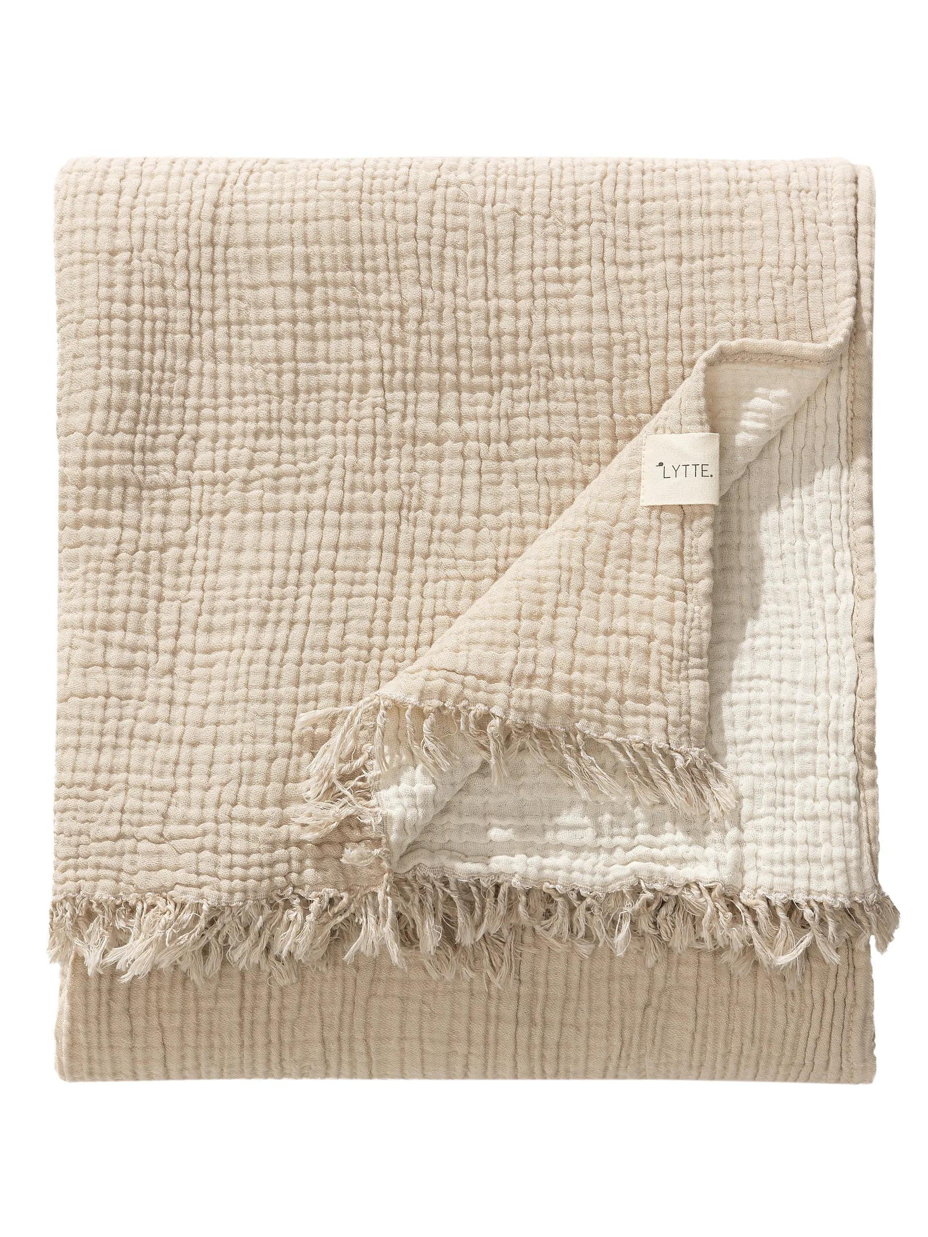 BAUMWOLLDECKE Lilo Cream/Beige 130x170 cm - Creme, Textil (130/170cm) - Lytte