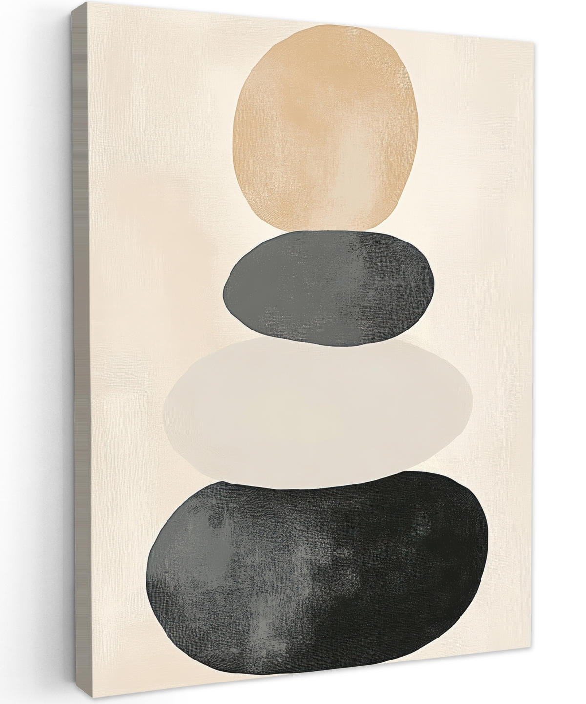 LEINWANDBILD Japandi - Wabi sabi - Beige 60x80 cm - Taupe, Textil (60/80cm) - MuchoWow