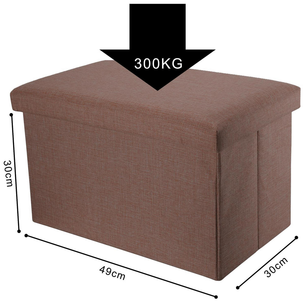 SITZBANK Faltbar 49/30/30 cm (Braun) - Braun, Textil (49/30/30cm) - Intirilife