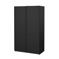SCHIEBETÜRENSCHRANK, Como, Schwarz, Holzwerkstoff, 119 x 67 x 201 cm - Schwarz, Holzwerkstoff (119/201/67cm) - ebuy24