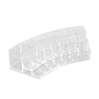 KOSMETIKORGANIZER, mit 19 Fächern, halbrund - Transparent, Kunststoff (28/12/6.5cm) - bremermann