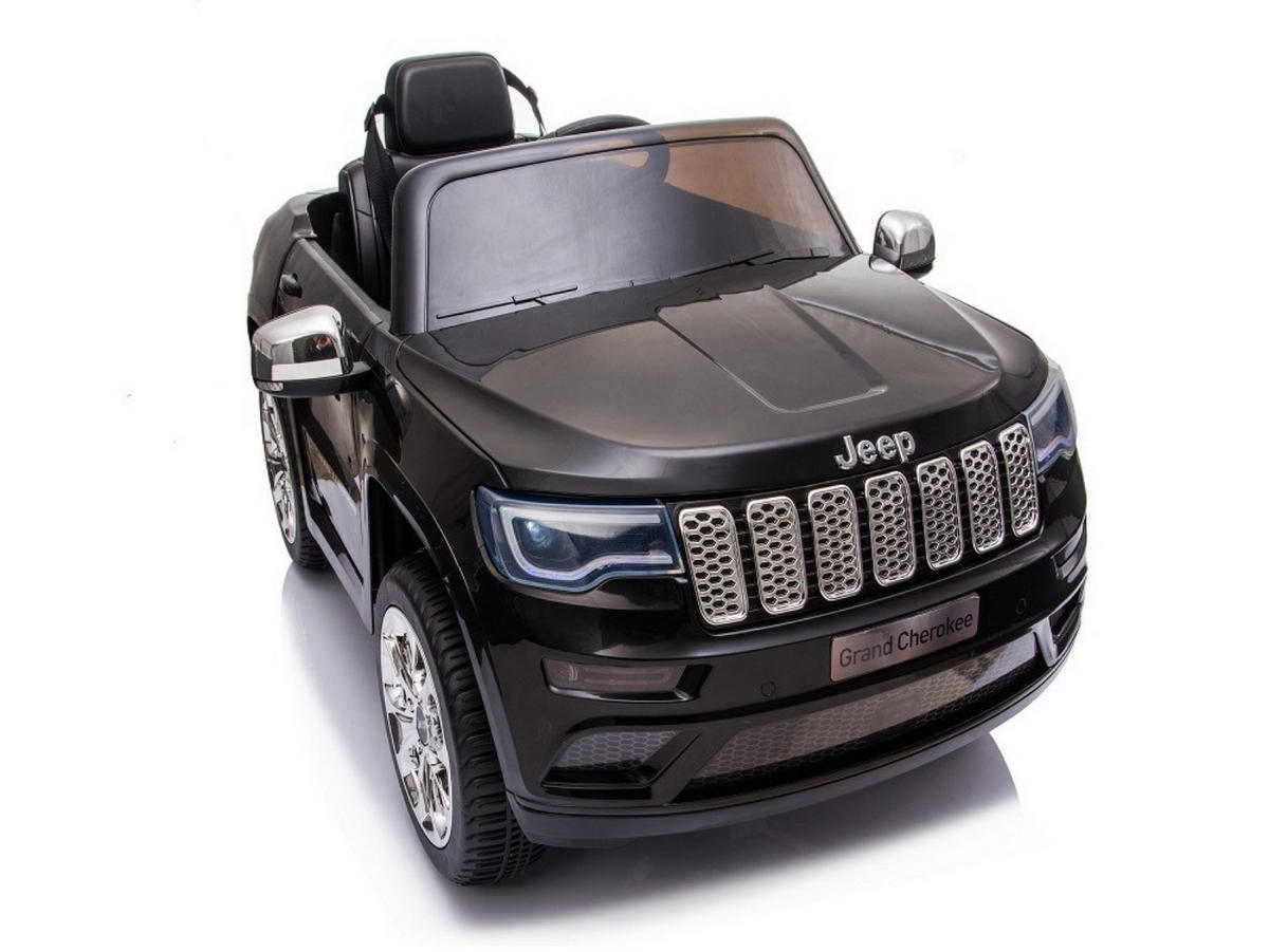 KINDER ELEKTROAUTO Jeep Grand Cherokee schwarz - Schwarz, Kunststoff (114/76/58cm) - TPFLiving