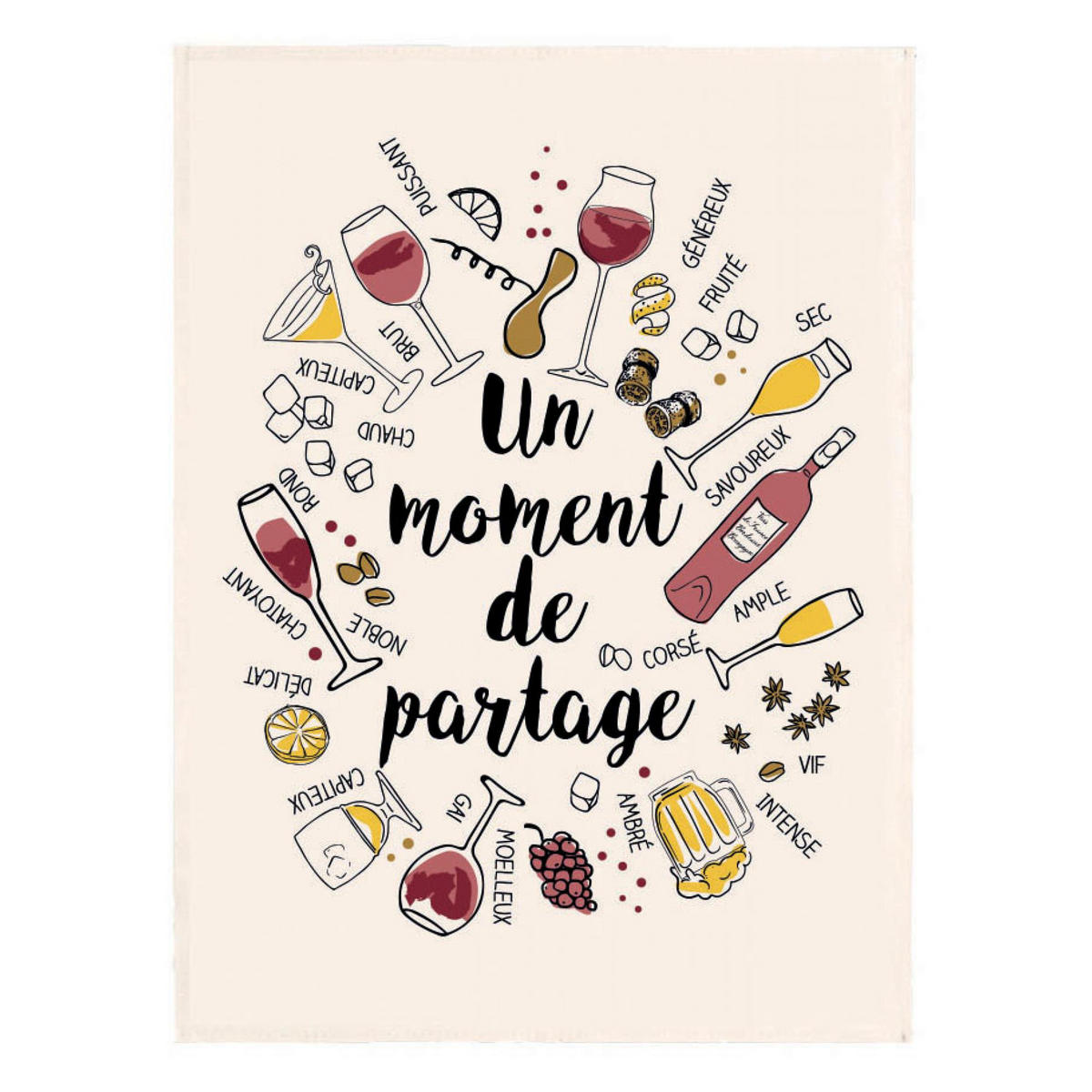 GESCHIRRTUCH Le Partage multico 50 x 70 cm - Multicolor, Textil (70/50cm) - Winkler