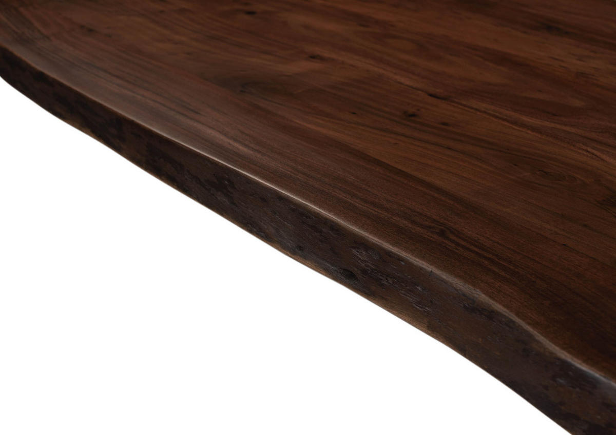 BAUMTISCH Akazie 220x100x76 braun lackiert / A-Gestell anthrazit matt FREEFORM 5 - Anthrazit/Braun, Holz (220/100/76cm) - Massivmoebel24