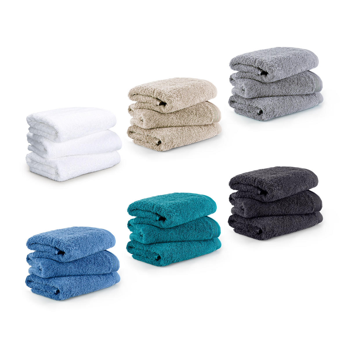 HANDTUCHSET SUPERWUSCHEL 3-TLG - Grau, Textil (50/100cm) - MÖVE