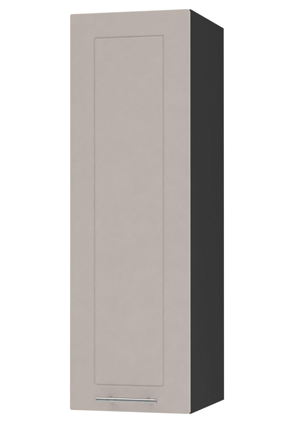 KÜCHENHÄNGESCHRANK Kvantum W4/30 Schwarz / Kaschmir Matt 30 / 32,5 / 96cm - Kaschmir/Schwarz, Holz/Holzwerkstoff (30/96/32.5cm) - Feldmann-Wohnen