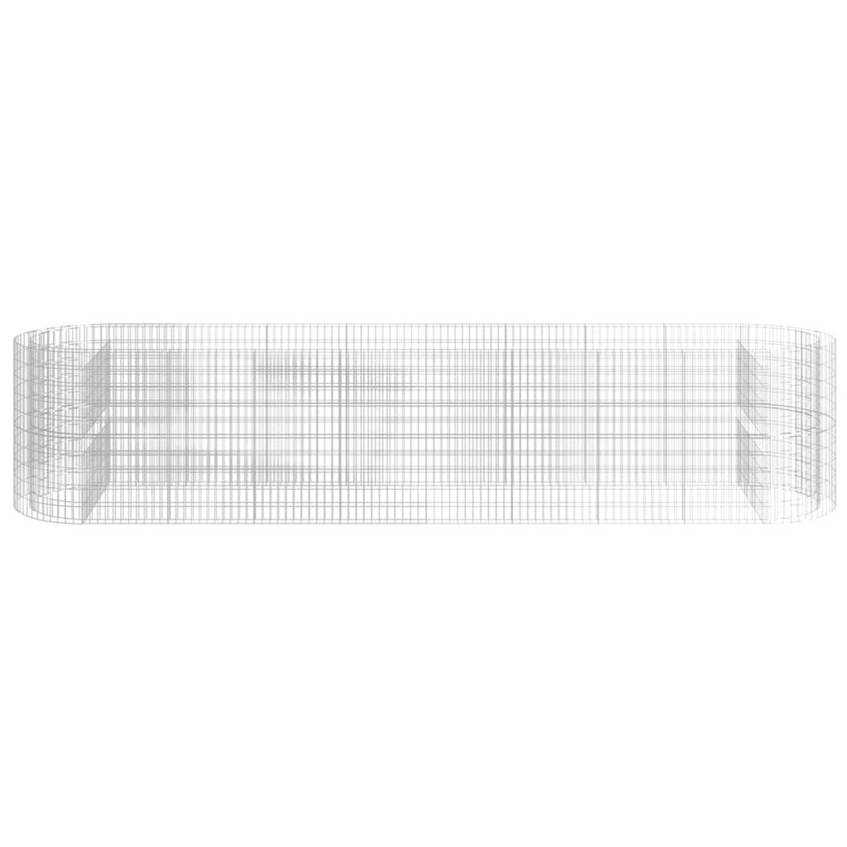 GABIONEN-HOCHBEET Verzinktes Eisen 500x100x100 cm - Silberfarben, Metall (100/100/500cm) - furnicato