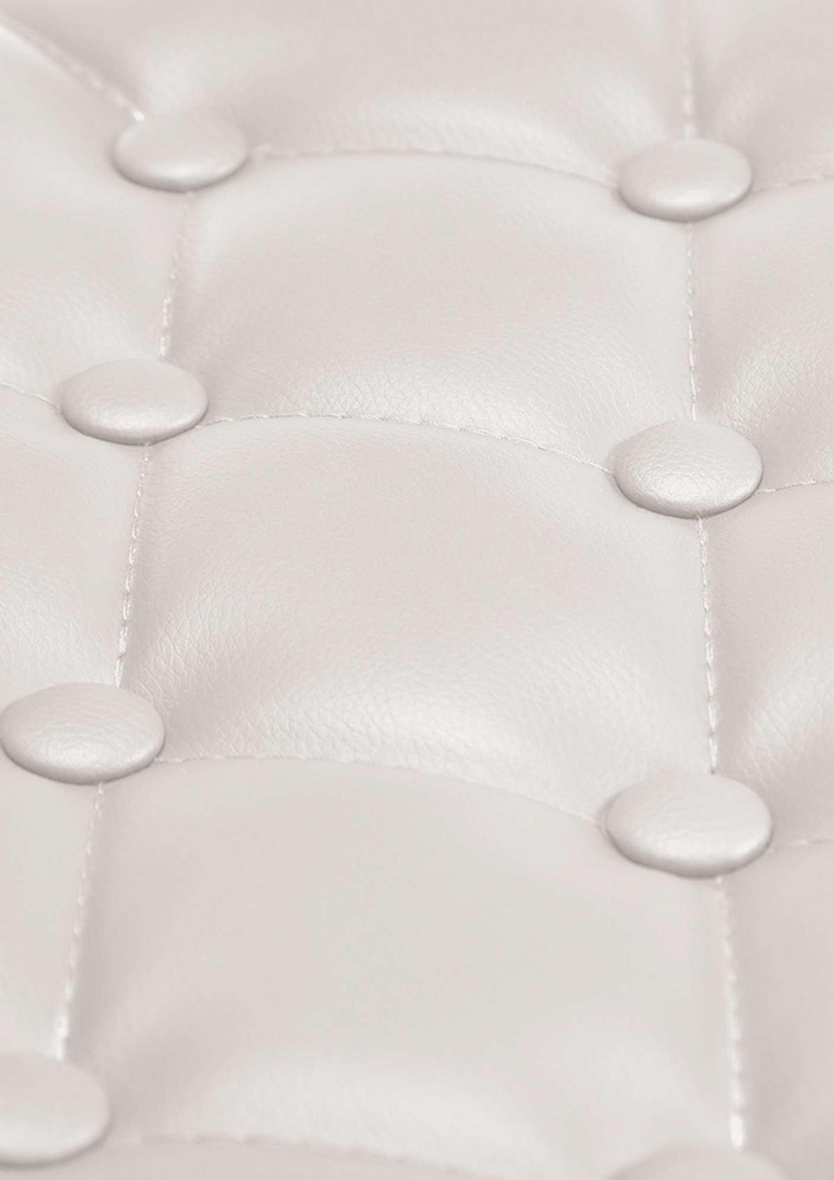 SESSEL Lederlook weiß - Chromfarben/Weiß, Textil/Metall (62/76/55cm) - CLP