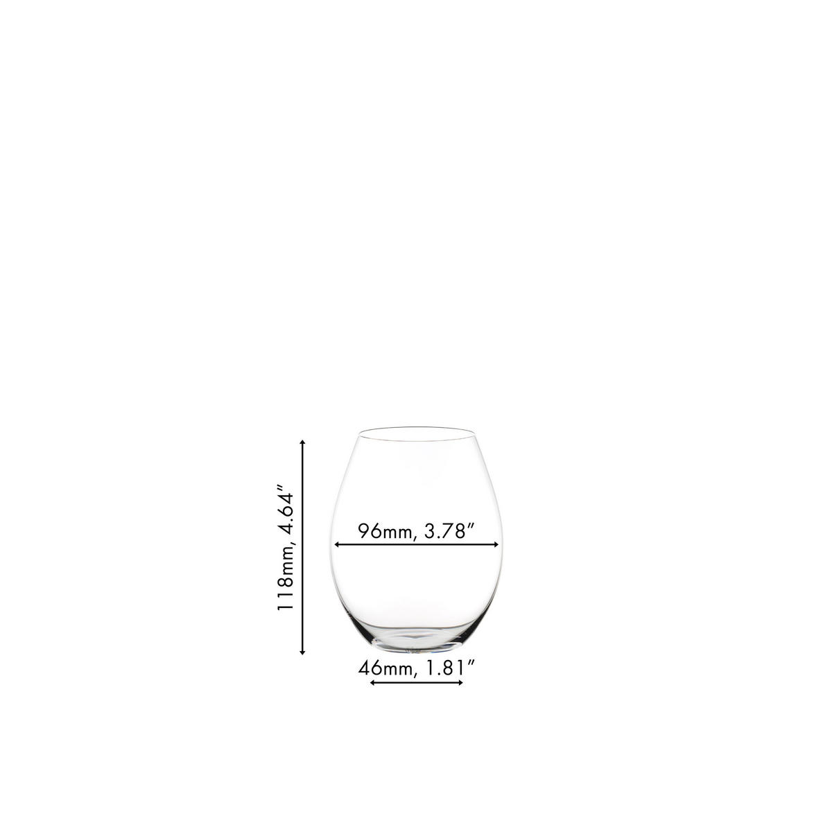WEINGLAS Stemless Wine Friendly 4er-Set, Kristallglas, 570 ml - Transparent, Glas (0.57L) - Riedel