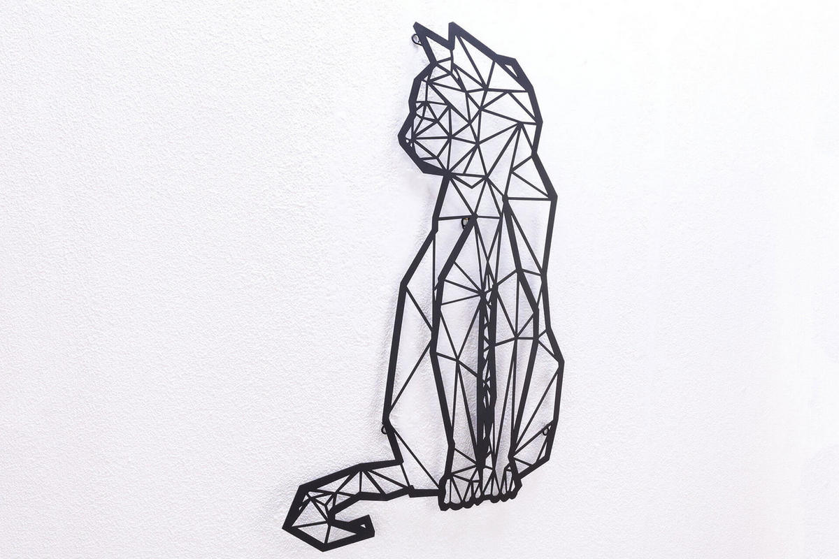 WANDDEKO Schwarz 87/61 cm - Schwarz, Metall (2.15/61/2cm) - KUNSTLOFT