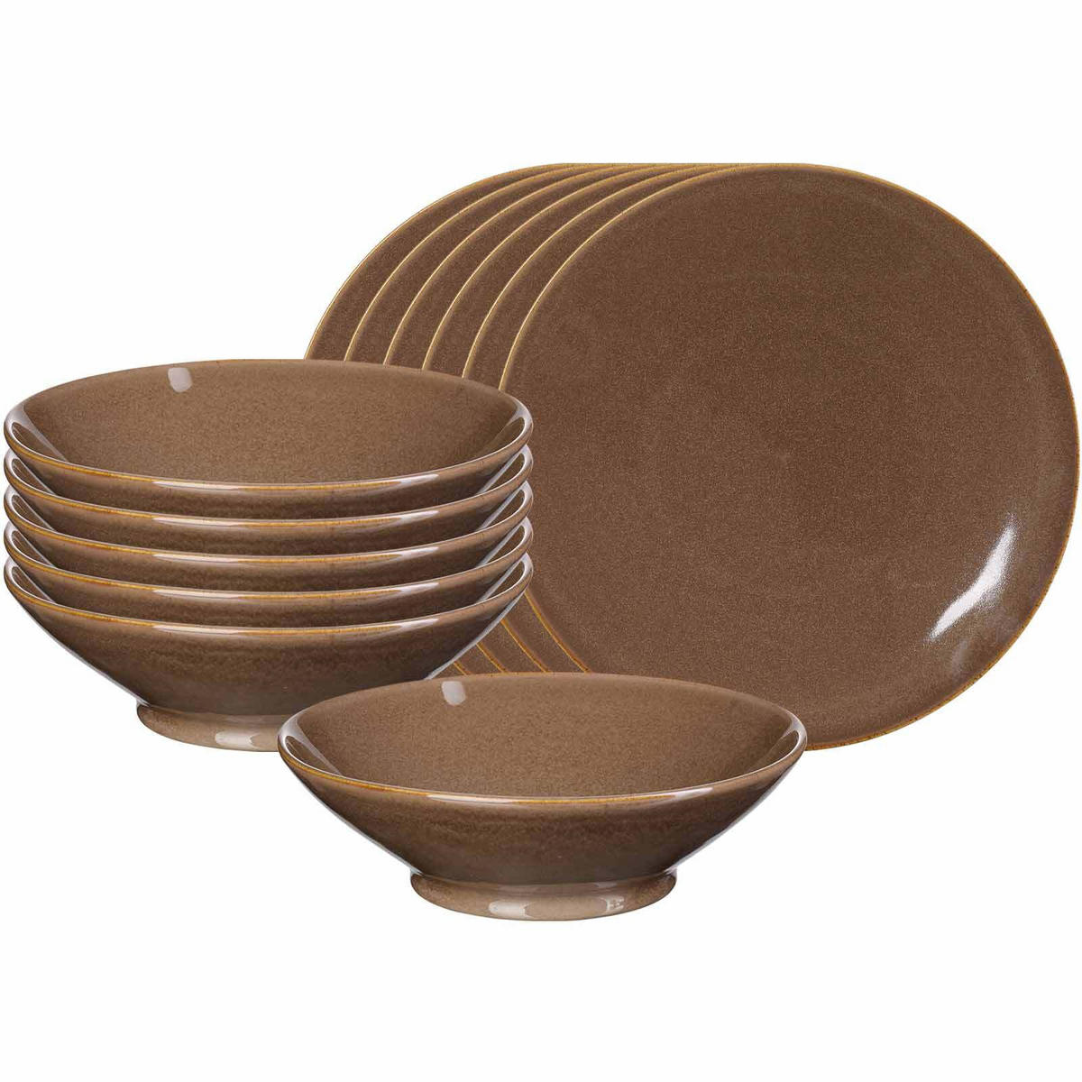 TAFELSERVICE Sahara Dunkelbraun 12er Set - Dunkelbraun, Keramik (1/1/1cm) - Ritzenhoff Breker