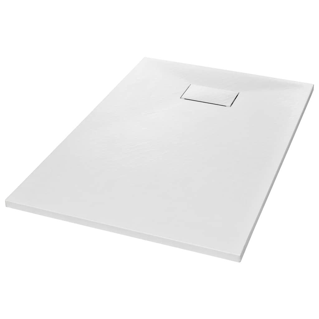 DUSCHWANNE Weiss 120/70 Cm - Weiß, Textil (70/2.6/120cm) - vidaXL