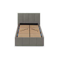 POLSTERBETT Dalas Granitgrau 120 x 200 x 40 cm Stauraum Mit hochwertiger Matratze H2 (bis 100 kg) und Lattenrost - Grau, Holz (120/200cm) - Halmon Schlafkomfort Betten 