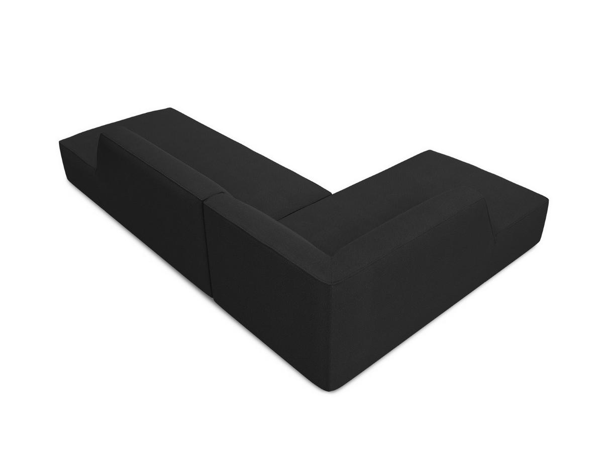 ECKSOFA links Ruby aus strukturiertem Stoff schwarz 4 Sitzplätze - Schwarz, Textil (180/273cm) - Micadoni