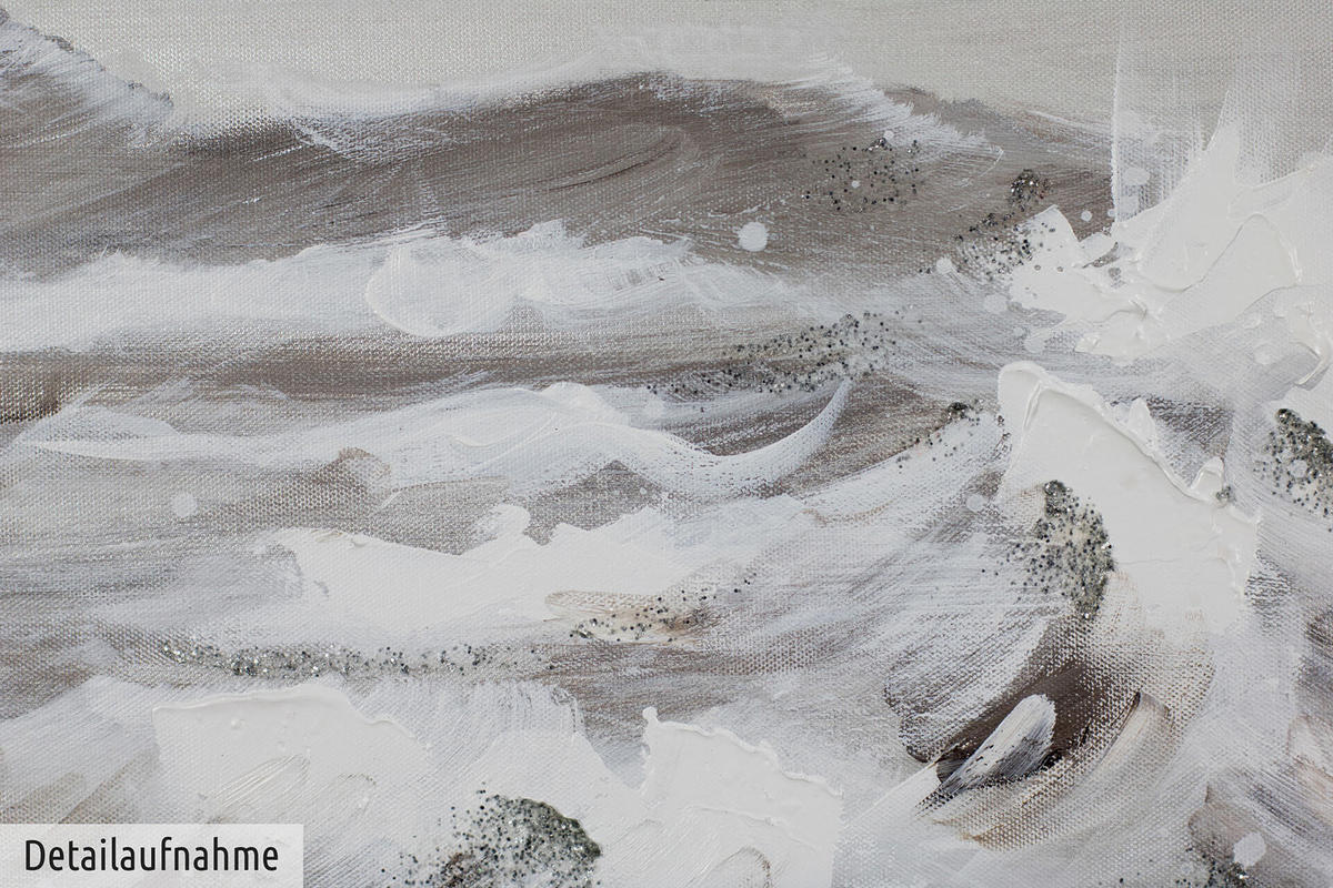 ACRYLBILD HANDGEMALT 120/60 cm - Grau, Holz/Textil (1.54/60cm) - KUNSTLOFT