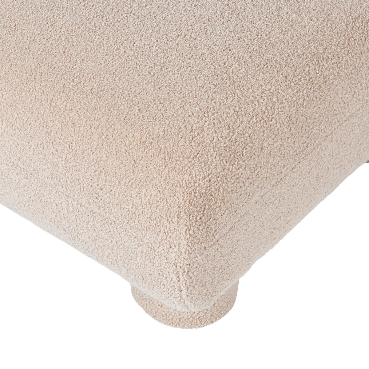 OTTOMANE Bouclé Beige Mjalbi - Beige, Textil (78/41/78cm) - Beliani