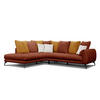 ECKSOFA CALME 5-Sitzer, dunkelorange und écru - Dunkelorange, Holz/Textil (294/229cm) - Courtois Laville