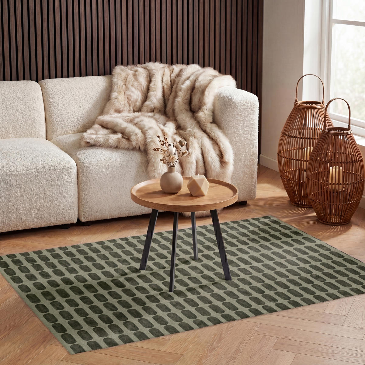 KOBERCE - Rytmické - Impact - Zelené - 120x80 cm - olivovozelená, textil/plast (120/0.4cm) - OnlyWow
