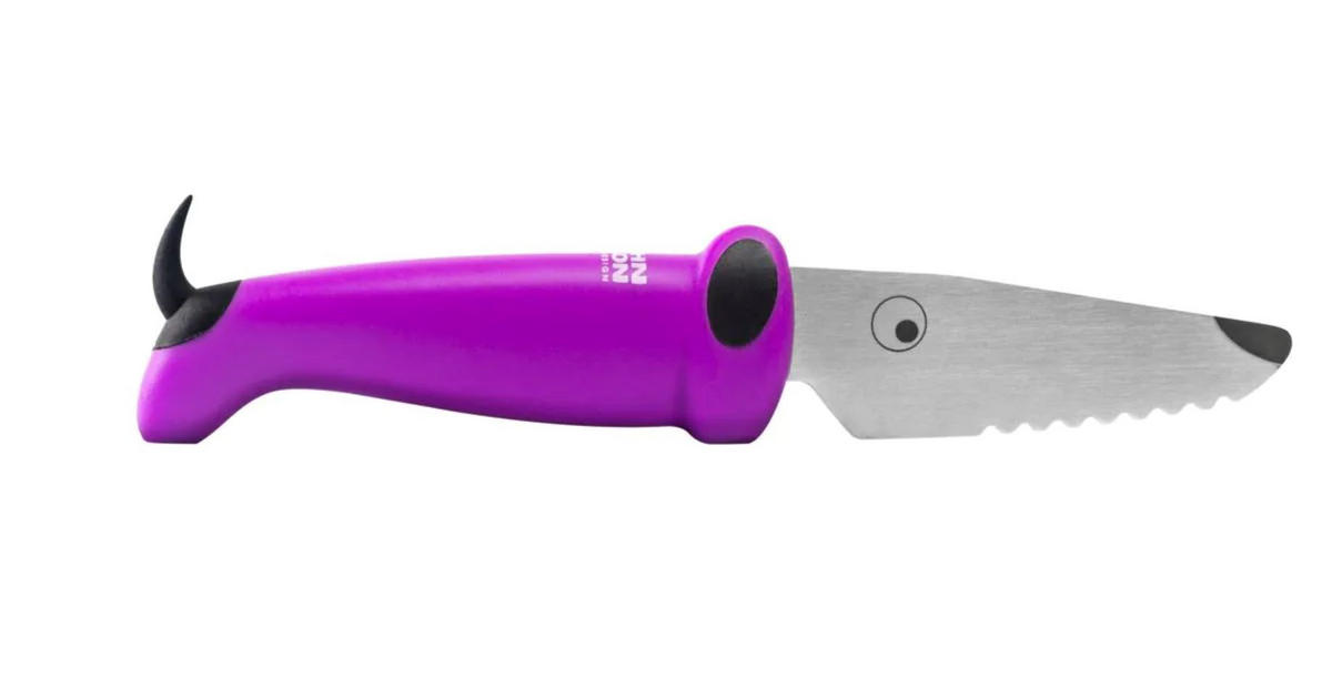 KINDERKITCHEN Set 3-teilig/ Kindermesser-Set pink/violett/weiß - Violett/Multicolor, Metall (19.5/4/26cm) - Kuhn Rikon