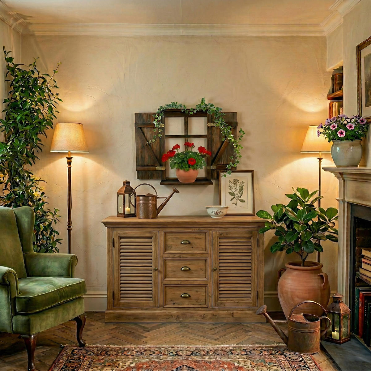 DEKORATIVNA okna - rjava, les (45/63/9.5cm) - Relaxdays