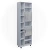 BADSCHRANK Ilias Weiß Hochglanz 60 x 190 cm - Weiß Hochglanz/Weiß, Holzwerkstoff (60/190/30cm) - Vicco