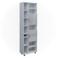 BADSCHRANK Ilias Weiß Hochglanz 60 x 190 cm - Weiß Hochglanz, Holzwerkstoff (60/190/30cm) - Vicco