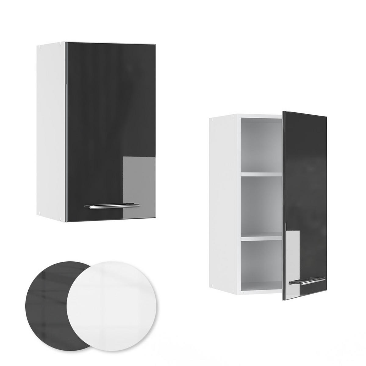 HÄNGESCHRANK Fame-Line Anthrazit Hochglanz 40 cm - Anthrazit/Weiß, Holzwerkstoff (40/72/34.1cm) - Vicco
