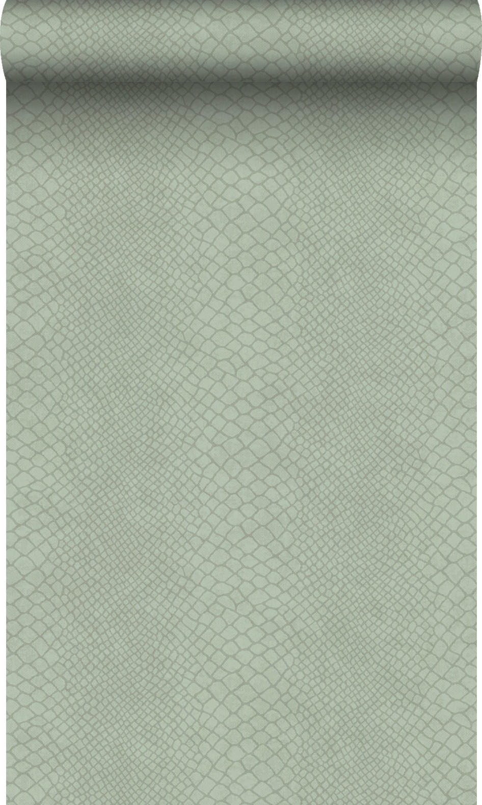 TAPETE Schlangenhaut-Motiv 53 cm x 10.05 m - Grün, Papier (53/1000cm) - Origin Wallcoverings