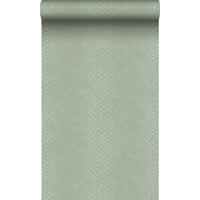 TAPETE Schlangenhaut-Motiv 53 cm x 10.05 m - Grün, Papier (53/1000cm) - Origin Wallcoverings